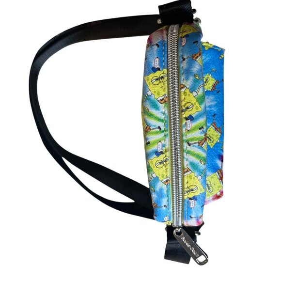 Buckle Down SpongeBob Tie-Dye Print Crossbody Bag Vegan Leather Adjustable Strap - Picture 7 of 13